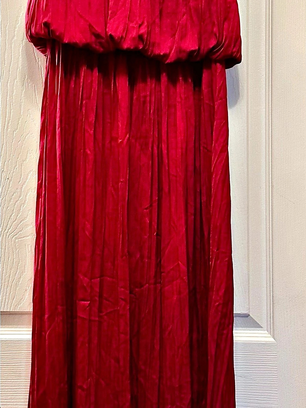 Zara Plissierte Midikleid mit Knittereffekt (Pleated Crinkled Midi Dress)XS
